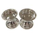 925 Sterling Silver Hallmarked 60ml Capacity Round Diya Set / Kuthu Vilakku Pair