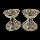 925 Sterling Silver Hallmarked 60ml Capacity Round Diya Set / Kuthu Vilakku Pair