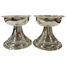 925 Sterling Silver Hallmarked 60ml Capacity Round Diya Set / Kuthu Vilakku Pair