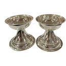 925 Sterling Silver Hallmarked 60ml Capacity Round Diya Set / Kuthu Vilakku Pair