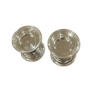 925 Sterling Silver 15ml Capacity Round  Diya (Kundulu / Vilakku) Pair