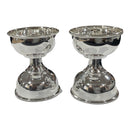 925 Sterling Silver Hallmarked 20ml Capacity Akhand Deepak (Diya) Pair