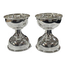 925 Sterling Silver Hallmarked 30ml Capacity Akhand Deepak (Diya) Pair