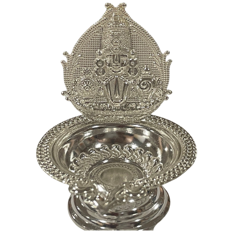 925 Sterling Silver Hallmarked Handcrafted 3.0 inch Balaji Deepak (Diya) Pair