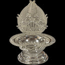 925 Sterling Silver Hallmarked Handcrafted 2.75 inch Balaji Deepak (Diya) Pair
