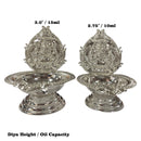 925 Sterling Silver Hallmarked Handcrafted Ganesha Deepak (Diya)