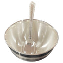 999 Pure Silver Hallmarked 200ml Bowl & Spoon for Youth / Adults -4.0 inch Designer Set
