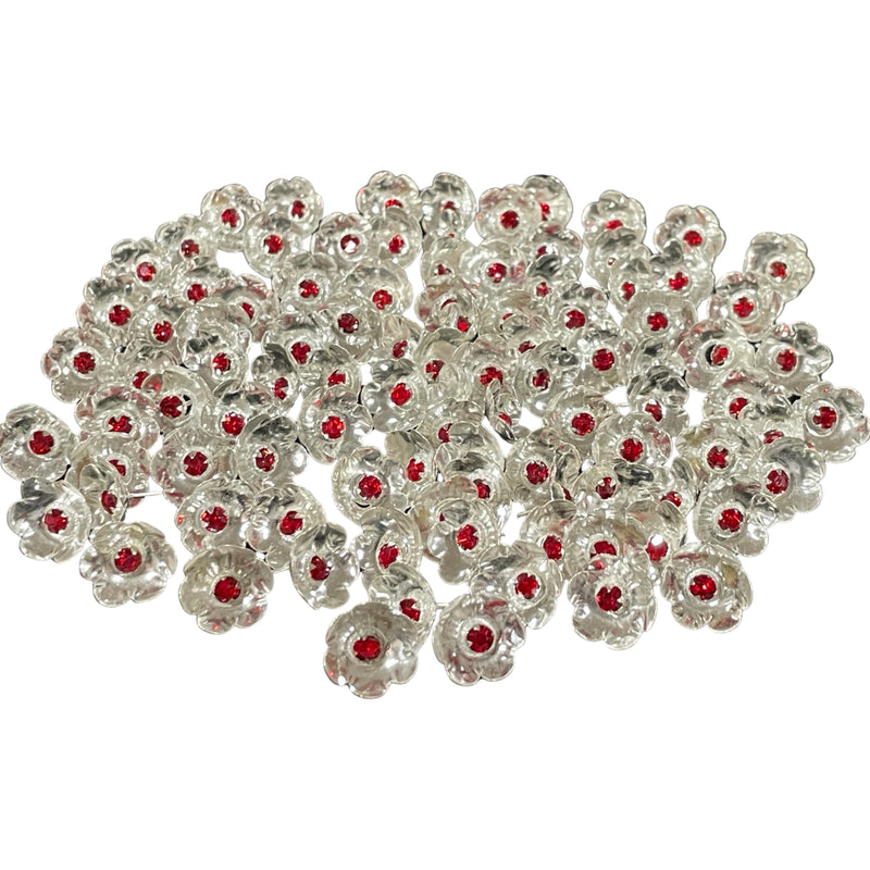 750 Silver Religious Small Flower (Set of 108 Flowers) Set - Style