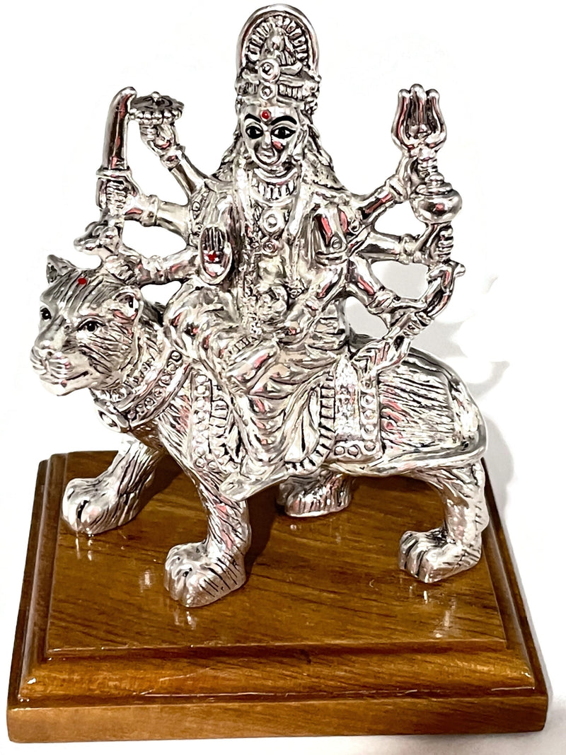 999 Pure Silver Ambe / Durga Mata Idol / Statue / Murti (Figurine