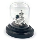999 Pure Silver Ganesh with Shiva Lingam idol - 2.0-inch Tall Statue / Murti (Figurine
