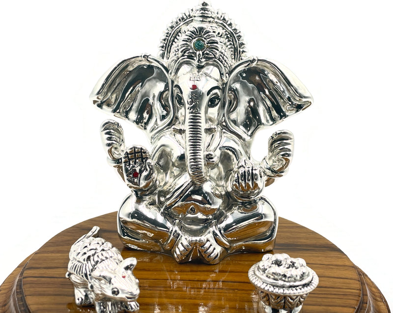 999 Pure Silver Ganesha Large idol / Statue / Murti (Figurine