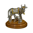 999 Pure Silver Kamdhenu Cow Statue - 2.0-inch Tall Idol / Murti (Figurine