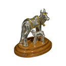 999 Pure Silver Kamdhenu Cow Statue - 2.0-inch Tall Idol / Murti (Figurine