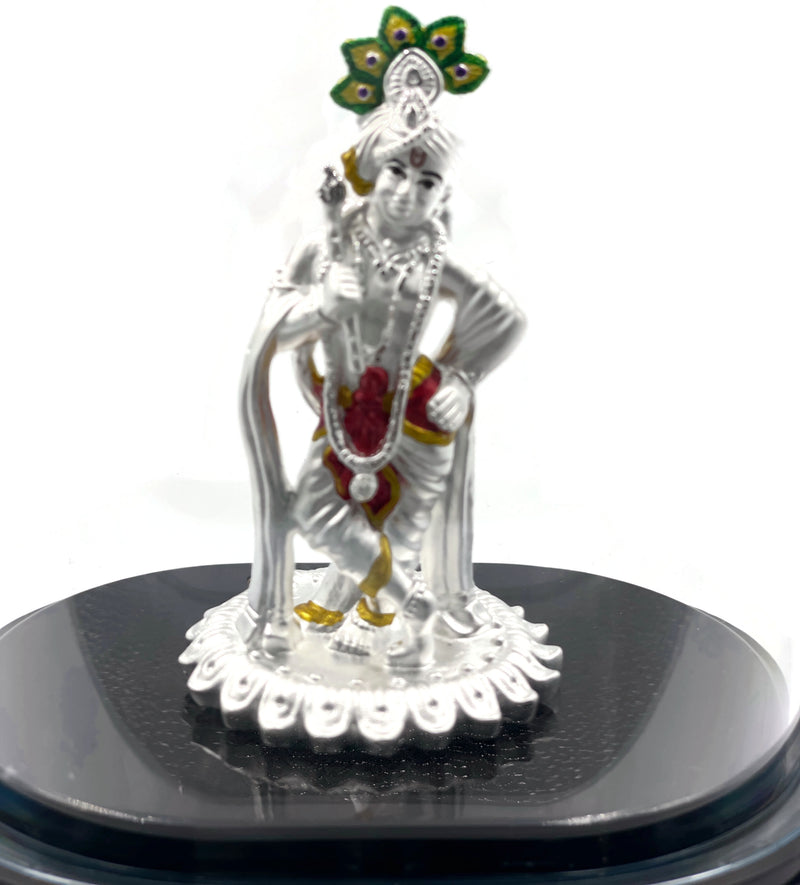 999 Pure Silver Krishna Idol/Statue / Murti (Figurine