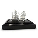 999 Pure Silver Ganesh & Lakshmi / Laxmi Idol / Statue / Murti (Figurine