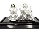 999 Pure Silver Ganesh & Lakshmi / Laxmi Idol / Statue / Murti (Figurine