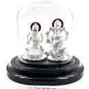999 Pure Silver Ganesh & Lakshmi / Laxmi Idol / Statue / Murti (Figurine