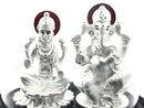 999 Pure Silver Ganesh & Lakshmi / Laxmi Idol / Statue / Murti (Figurine