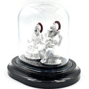 999 Pure Silver Ganesh & Lakshmi / Laxmi Idol / Statue / Murti (Figurine