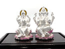 999 Pure Silver Ganesh & Lakshmi / Laxmi idol / Statue / Murti (Figurine