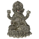 999 Pure Silver 2.5-inch Ganesh & Lakshmi / Laxmi Idol / Statue / Murti (Figurine