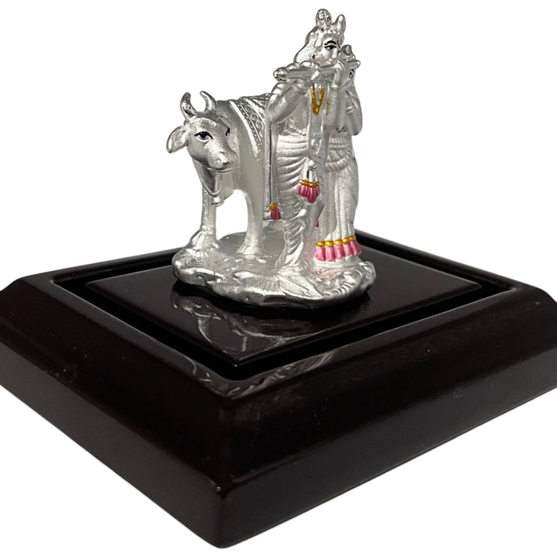 999 Pure Silver Radha Krishna idol / Statue / Murti (Figurine