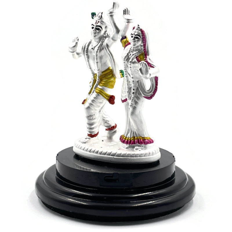 999 Pure Silver Radha Krishna idol / Statue / Murti (Figurine