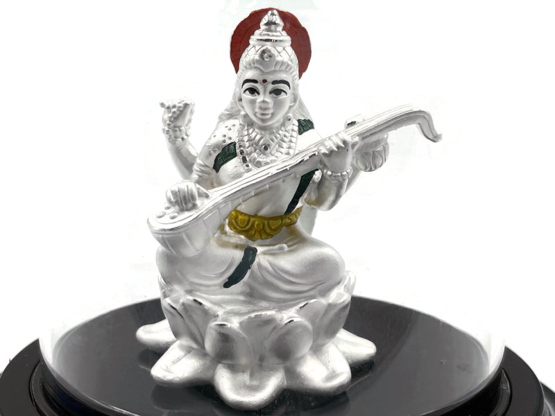 999 Pure Silver SARASWATHI Mata idol / Statue / Murti (Figurine