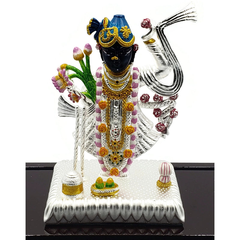 999 Pure Silver Srinath Ji Idol / Statue / Murti (Figurine