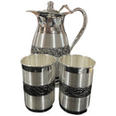 999 Pure Silver Hallmarked 1200ml Water Pitcher & 350ml Two Tumbler Set