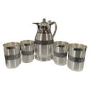 999 Pure Silver Hallmarked 1200ml Water Pitcher & 350ml Four Tumbler Set