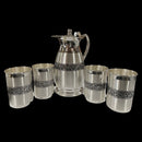 999 Pure Silver Hallmarked 1200ml Water Pitcher & 350ml Four Tumbler Set