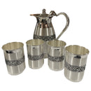999 Pure Silver Hallmarked 1200ml Water Pitcher & 350ml Four Tumbler Set
