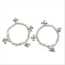 700 Silver Kids Traditional Round Anklet - Style