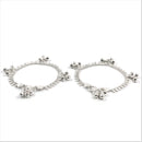 700 Silver Kids Traditional Round Anklet - Style