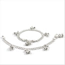 700 Silver Kids Traditional Round Anklet - Style
