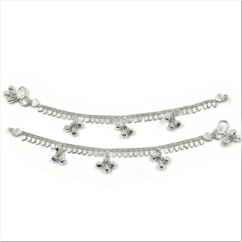 700 Silver Kids Traditional Mango Anklet - Style