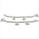 700 Silver Kids Traditional Meena Ball Anklet - Style