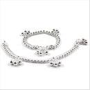 700 Silver Kids Traditional Meena Ball Anklet - Style