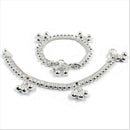 700 Silver Kids Traditional Meena Ball Anklet - Style
