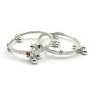 750 Silver Kids Round Anklet - Style