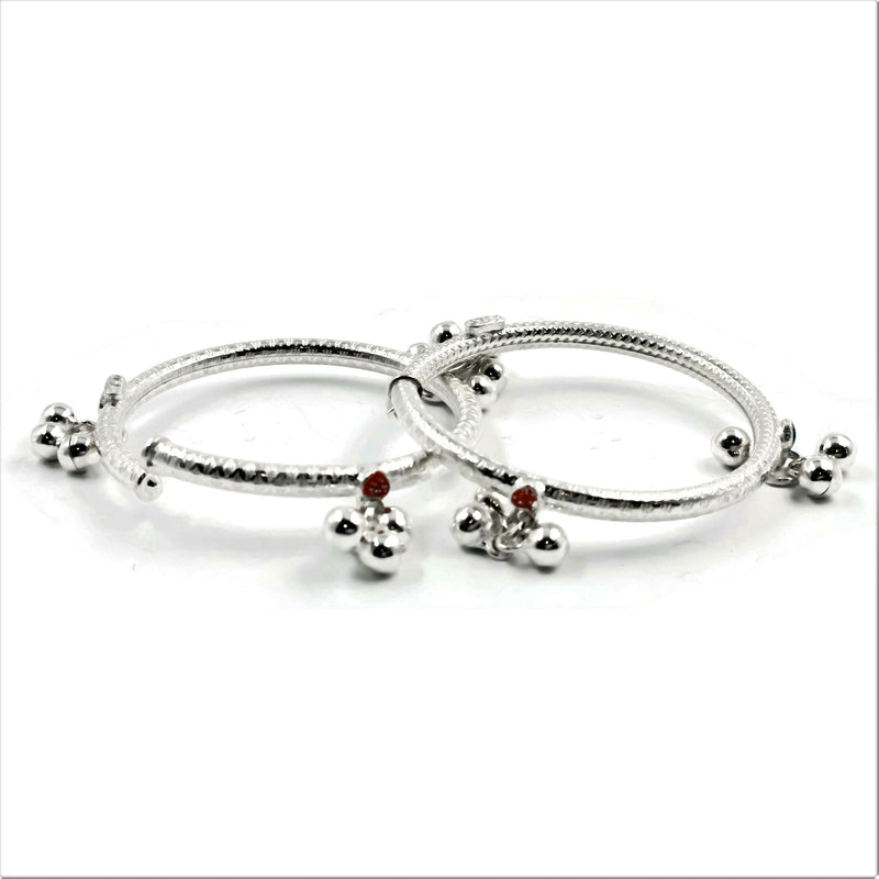750 Silver Kids Round Anklet - Style