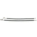 925 Sterling Silver Kids Black Beads Najariya Anklet - Style