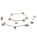 925 Sterling Silver Kids 1.0 mm Snake Chain Designer Anklet - Style