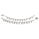 925 Sterling Silver Kids 2mm Rope Chain Designer Bell Anklet - Style