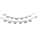 925 Sterling Silver Kids 2.0 mm Snake Chain Designer Bell Anklet - Style