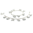 925 Sterling Silver Kids 2.0mm Rope Chain Designer Bell Anklet - Style