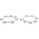 925 Sterling Silver Kids 2.0 mm Snake Chain Designer Bell Anklet - Style