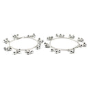 925 Sterling Silver Kids 2.0mm Box Chain Designer Bell Anklet - Style