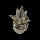 925 Sterling Silver Small Puja Kalash, Coconut & Betel Leaves Set (SMALL SET)